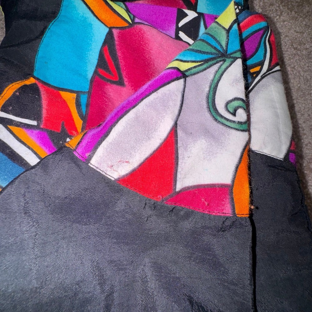 Gilda Marx Vintage 80's or 90's Black & Vibrant Multicolor Size Medium - Picture 11 of 12